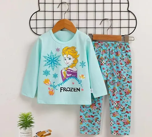 FROZEN QUEEN FLOWER PRINT +FLOOR PRINT(FULL T0P+FULL PANT) LIGHT FIROJA + FIROJA DIGITAL PRINT