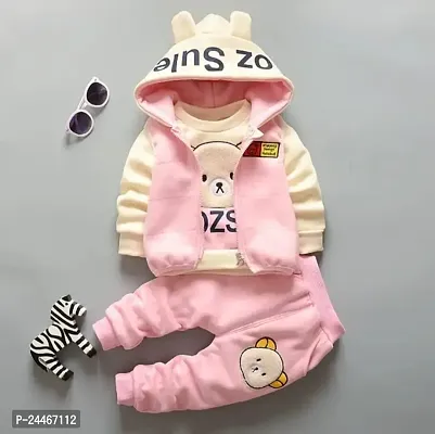 OOZ SUNLEP T-SHIRT JACKET DOUBLE TOPI AND PANT 3PS SET (TASAR AND PINK AND PINK