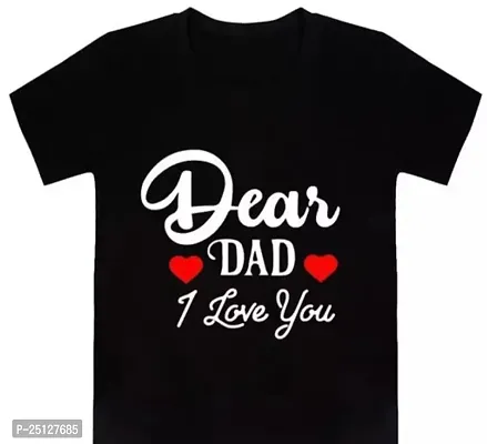 T SHIRT ( DEAR DAD I LOVE YOU ) HAF T SHIRT BLACK-thumb0