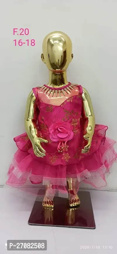 Classic Net Embellished Dress for Kids Girl
