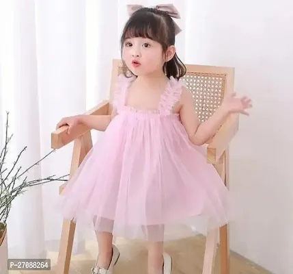 Classic Net Embellished Dress for Kids Girl-thumb0