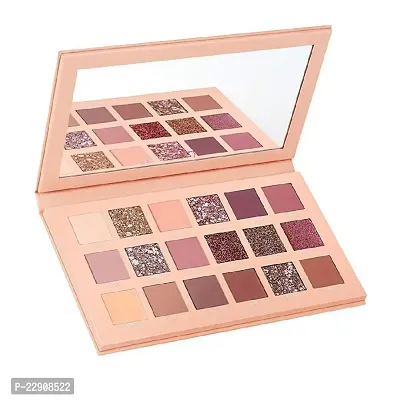 THR3E STROKES Eyeshadow Palette, Nude And Rose Gold, Glitter, Matte Finish-thumb4