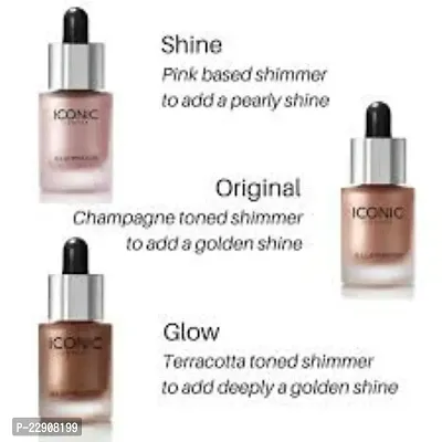 KISSOFF Iconic Illuminator Highlighter For Face Makeup To Glow Pack Of 3 Iconic For Women/Girls-thumb4