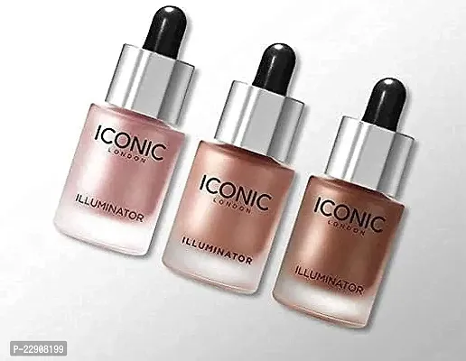 KISSOFF Iconic Illuminator Highlighter For Face Makeup To Glow Pack Of 3 Iconic For Women/Girls