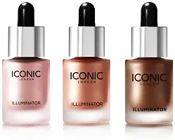 KISSOFF Iconic Illuminator Highlighter For Face Makeup To Glow Pack Of 3 Iconic For Women/Girls-thumb1