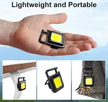 Attachh Multifunction Keychain Led Light with Bottle Opener, Magnetic Base and Folding Bracket Mini Cob 500 lumens Rechargeable Pack of 1-thumb3