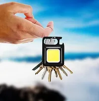 Attachh Mini COB 500 Lumens Magnetic Light l Rechargeable Cob Keychain Light l Bottle Opener Collapsible Bracket with Key Chain Pack of 1-thumb2