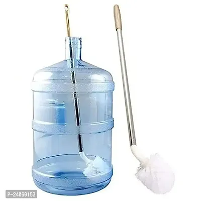 Attachh 360deg; Rotating Water Can Cleaning Brush for Plastic Bottles, Plastic Water Dispensers, and Water Cans, 20L Can Cleaning Brush with Long Handle Pack of 1..-thumb0