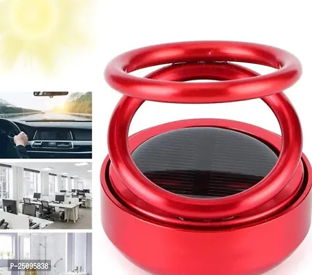 Attachh Solar Power Rotating Design Perfume Fragrance Air Freshener FOR Car Dashboard Pack of 1
