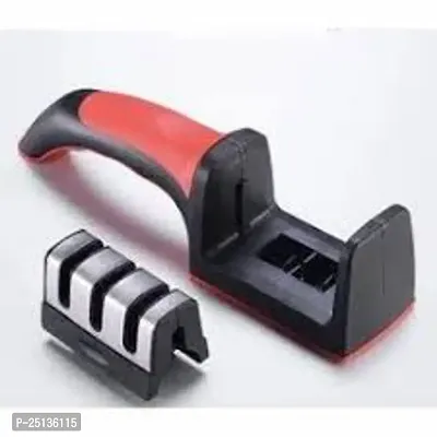 Attachh Knife Sharpener Manual 3 Stage Knife Sharpener for Kitchen  Knives Sharpening Tool for Steel Knives Pack of 1-thumb0