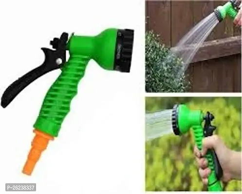 Attach Multi Function High Pressure Water Spray Hose Pipe Gun for Car Washing, Gardening and Cleaning Green (Pack of 1)