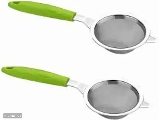 Attach Plastic Tea Strainer for Kitchen, Chhalni - Chhani for Tea  Coffee, Tea Filter Stainless Steel, Tea and Coffee Strainer Filter(Pack of 2)-thumb0