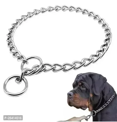 Attach Multipurpose Stainless Steel Dog Chain Silver Heavy Weight Dogs Leash Chain with both Corner Rings (Length - 4 Feet)-thumb0