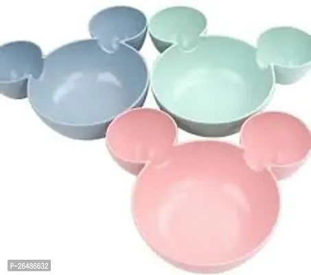 Attachh Childrens Mickey shaped Shaped Serving Food Plate, Mickey shaped Bowl, Fruit Plate, Baby Carto-thumb0