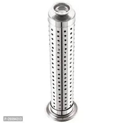 ImegaZ Stainless Steel Tubular Agarbathi Stand Incense Stick Holder for Home and Office 5 Sticks (Pack of 1)