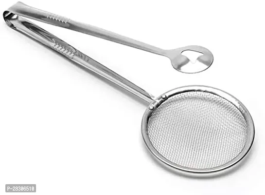 Stainless Steel Fryer Strainer Tool Oil Residue Cooking Fryer Strainer-Pack of 1-thumb0