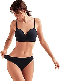 Stylish Cotton Black Thong For Women-thumb2