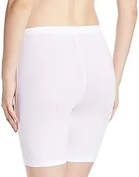 Stylish Cotton White Cycling Shorts For Women-thumb1