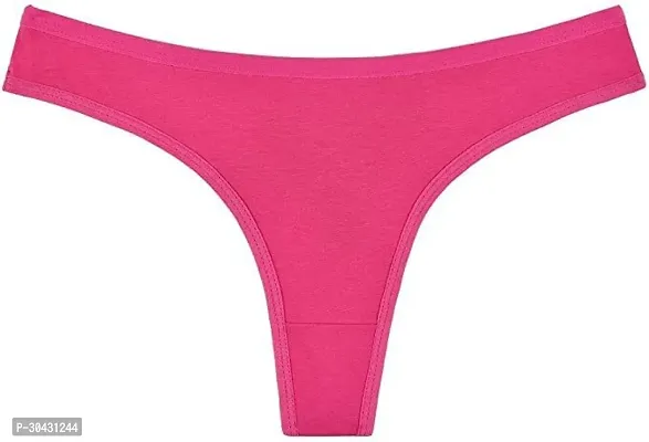 Stylish Cotton Pink Thong For Women-thumb0