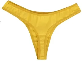 Stylish Cotton Yellow Thong For Women-thumb1