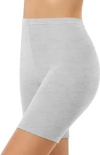 Stylish Cotton White Cycling Shorts For Women-thumb2