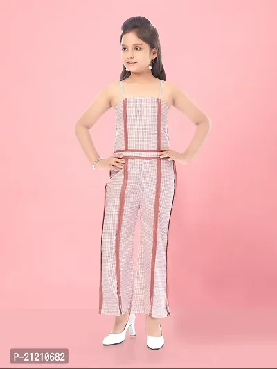 Aarika Girls Peach Colour Jumpsuit