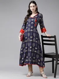 Aarika Womens Red Color Printed kurti-thumb4