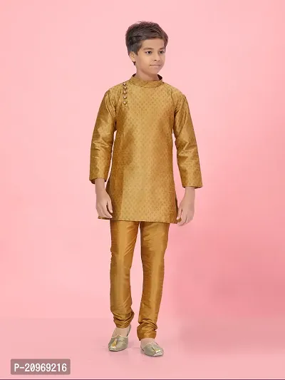 Aarika Boys Fawn Color Kurta Pyjama Set