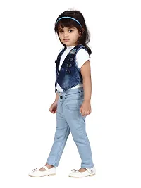 Stylish Fancy Cotton Solid Party Wear Jacket For Girls-thumb1