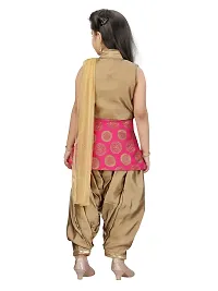 Stylish Fancy Silk Rani-Gold Colour Suit Salwar Set For Girls-thumb3