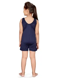 Stylish Fancy Nylon Navy Blue Color Swim Suit Set For Girls-thumb3