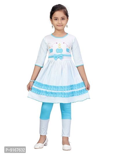 Stylish Fancy Cotton Blue Color Top Pant For Girls