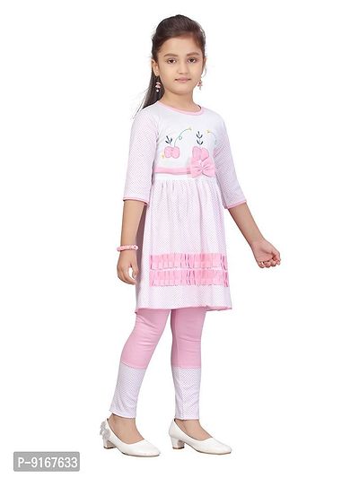 Stylish Fancy Cotton Pink Color Top Pant For Girls-thumb2