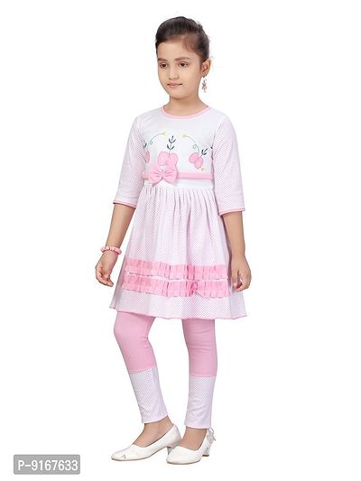 Stylish Fancy Cotton Pink Color Top Pant For Girls-thumb3