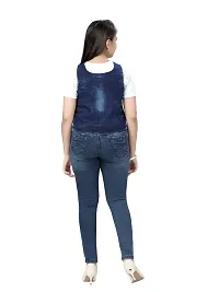 Stylish Fancy Cotton Solid Party Wear Denim Jacket For Girls-thumb3