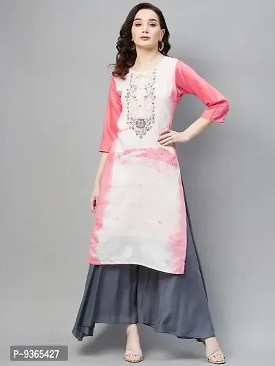 Beautiful  Gajri Coloured Embellished Kurti For Women-thumb0