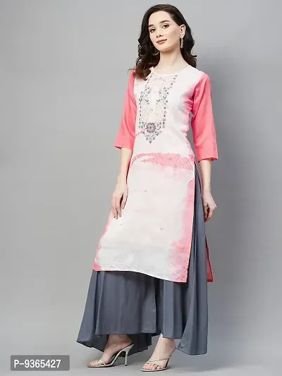 Beautiful  Gajri Coloured Embellished Kurti For Women-thumb3