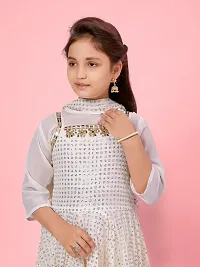 Aarika Girls Cream Color Embroidery Kurti Sharara Set-thumb4