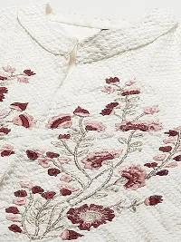 Aarika Womens Cream-Peach Color Cotton Embroidery Ethnic Jakcet-thumb1