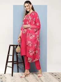 Aarika Womens Ethnic Wear Red Colour Zari Embroidery Silk Kurti  Pant Set-thumb4