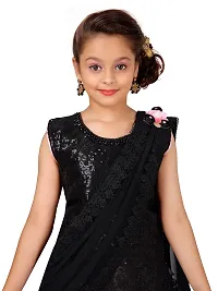 Aarika Girls Black Coloured Ethnic Wear Lehenga Choli and Dupatta with Unstich Sleeve-thumb4