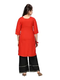 Aarika Girls Red Color Cotton Kurti-thumb3