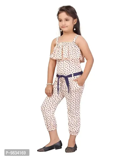 Fabulous Cotton Blend Basic Jumpsuit For Girls-thumb3