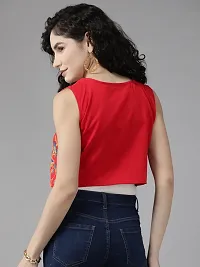 Trendy Red Cotton Jacket For Women-thumb3