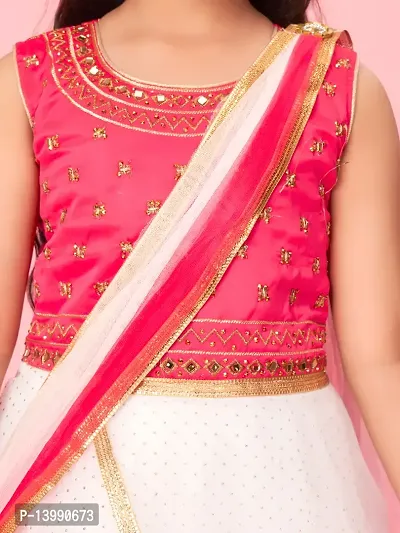 Aarika Girls Rani Colour Net Embroidery Gown-thumb4