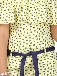 Fabulous Yellow Cotton Blend Printed Basic Jumpsuit For Girls-thumb4