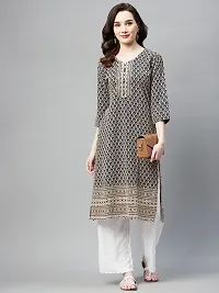 Aarika Women's Navy Blue Color Embroidery Kurti-thumb1