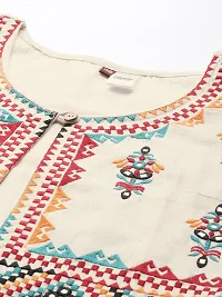 Aarika Womens Cream Color Cotton Ethnic Jacket-thumb1
