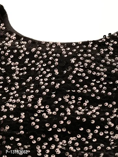 Aarika Womens BLACK Color Velvet Dress-thumb2