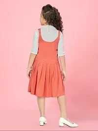 Aarika Girls White-Pink Color Blended Dress-thumb3